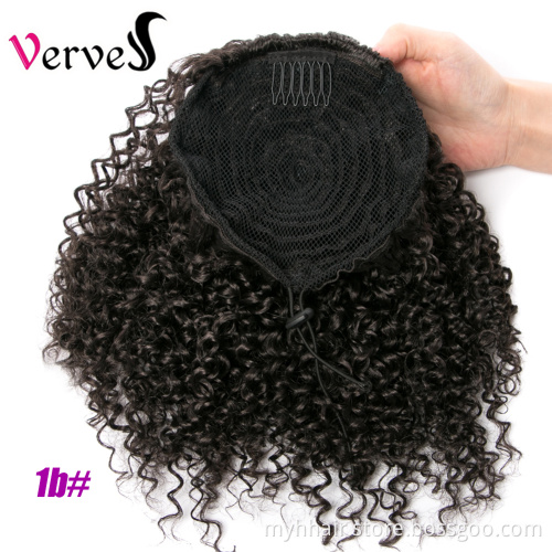 Curly Ponytail Hairpiece With Rubber 10Inch Short crochet braid band hair Chignon Synthetic Ponytail Hair Extension with Clip-in